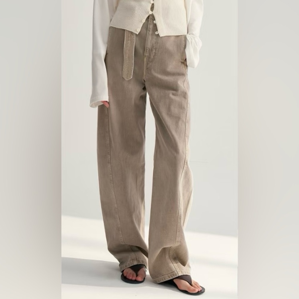 Maison Cecile belted high rise pants trousers S